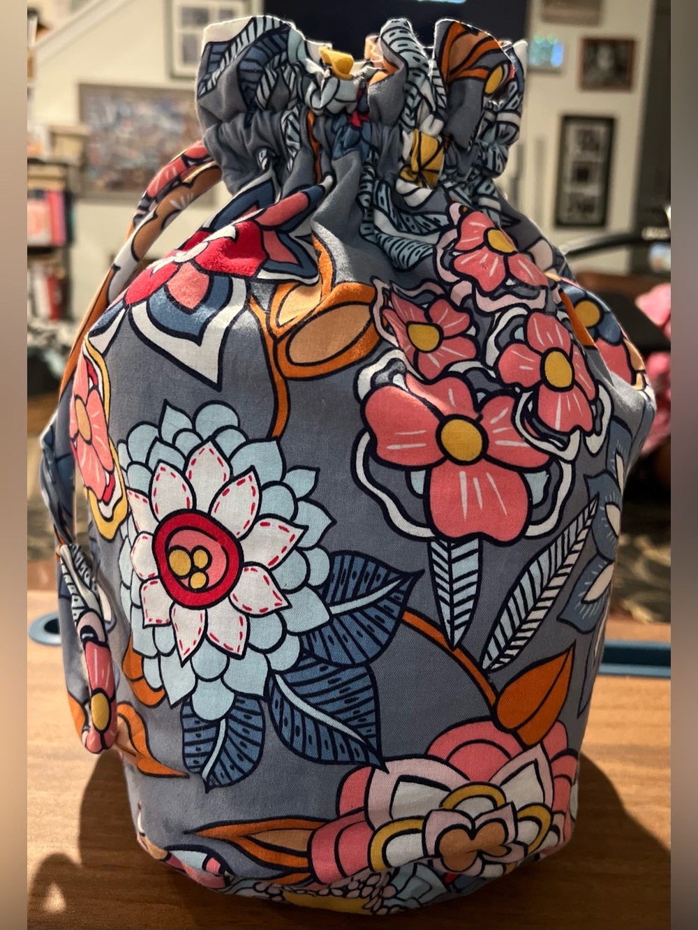 Vera Bradley Floral Fiesta Ditty Bag for Gym  pool beach tote cosmetic case